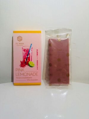Fu Wan Taiwan Pink Lemonade Taiwan Lime & Roselle (Hibiscus) 37% White Chocolate, 35g