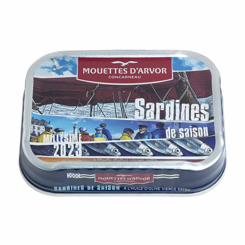 Les Mouettes d’Arvor Sardines Vintage 2023 Season, 115g