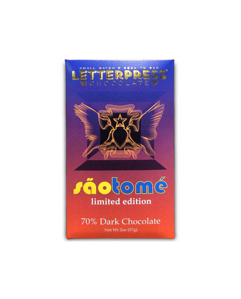 Letterpress Satocao, Sao Tome 70% (Limited Edition), 2oz