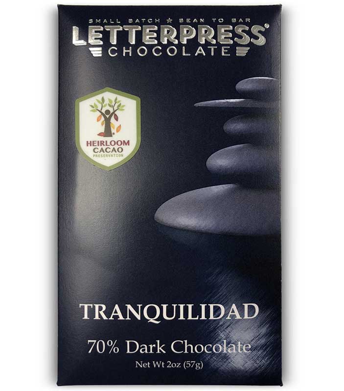 LetterPress Tranquilidad, Bolivia 70%, 2oz