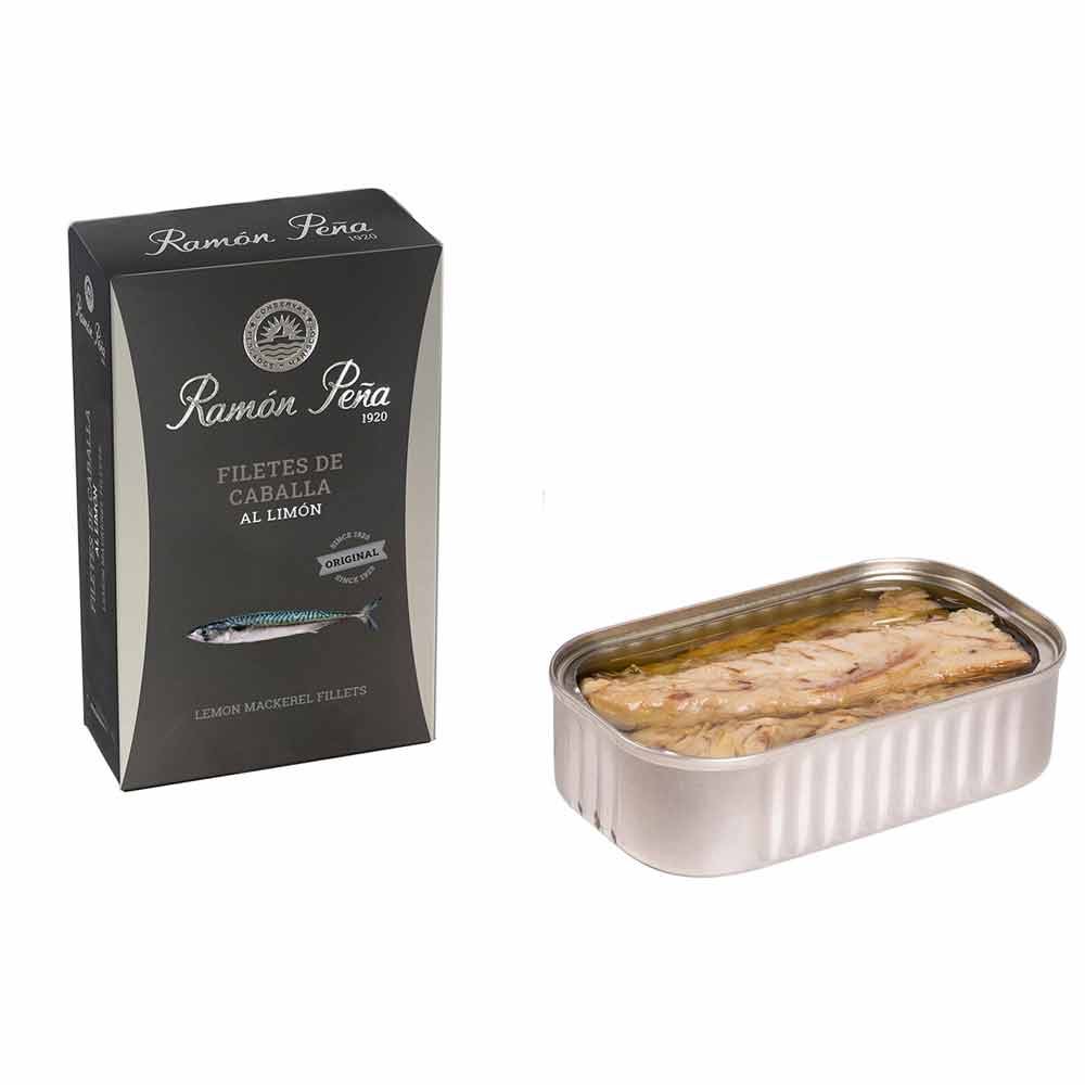 Ramon Pena Mackerel in Olive Oil & Lemon, Silver Line, 115g