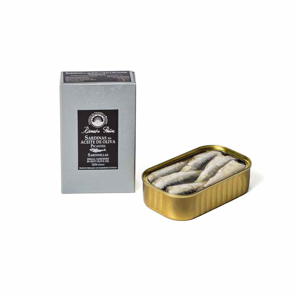 Ramon Pena Small Sardines In Hot Olive Oil (12/16) *Silver Line*, 115g