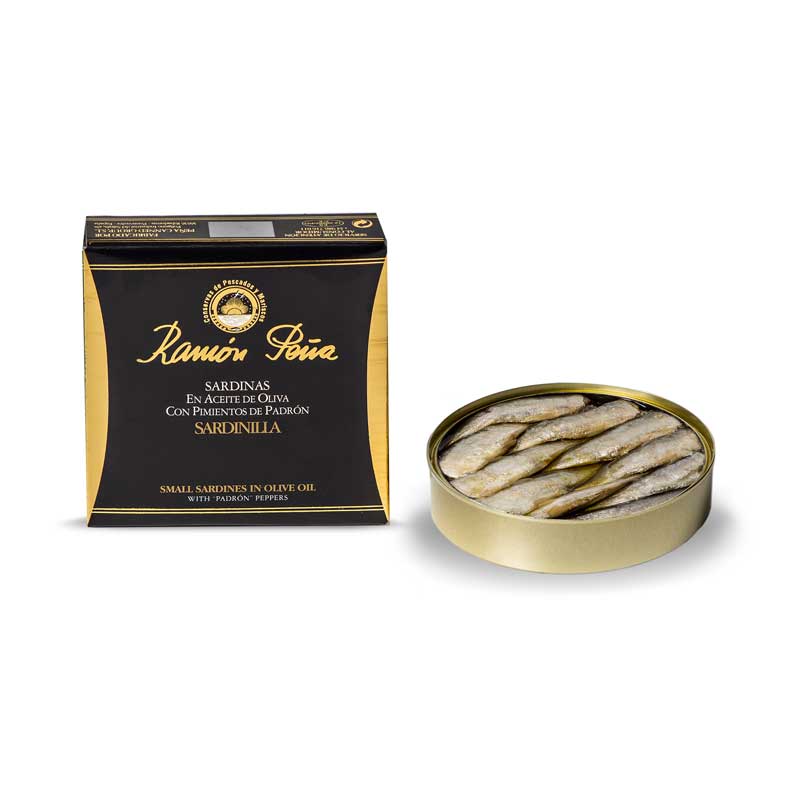 Ramon Pena Sardines in Olive Oil and Padron Pepper, 130g